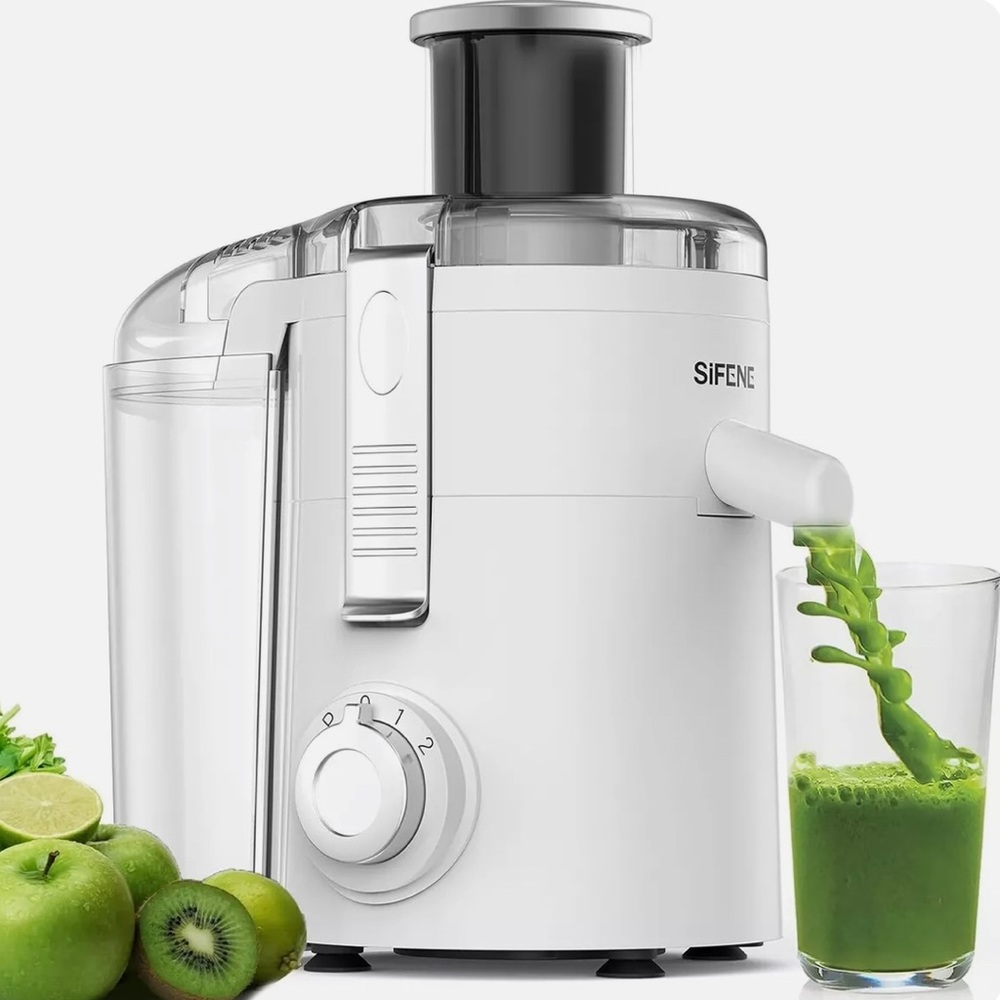 SiFENE AMR512S Compact Centrifugal Juicer Extractor White NEW